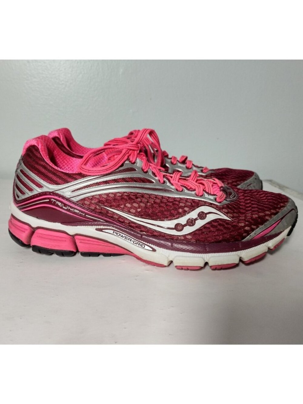 Saucony Triumph 11 Power Grid Sneakers Women's 10 Pink Athletic Running